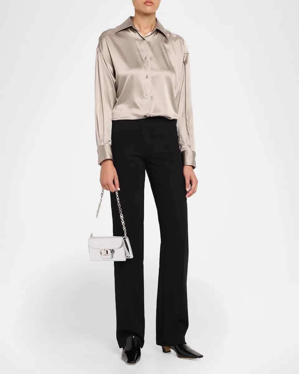 Ferragamo Laminated Leather Rhinestone Gancini Shoulder Bag | Thumbnail 5 Ferragamo Laminated Leather Rhinestone Gancini Shoulder Bag | Thumbnail 5