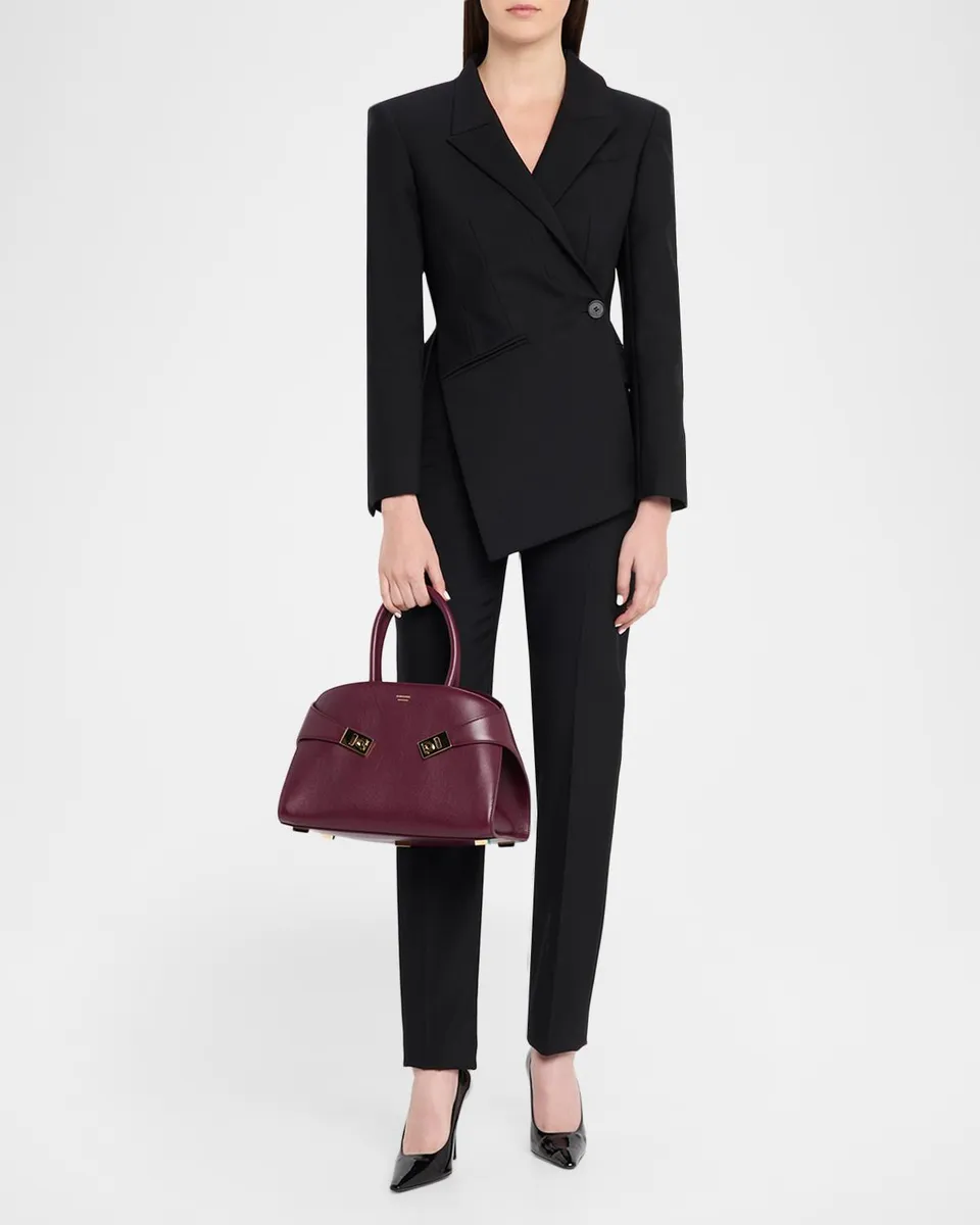 Ferragamo Hug Leather Top-Handle Bag | Thumbnail 5