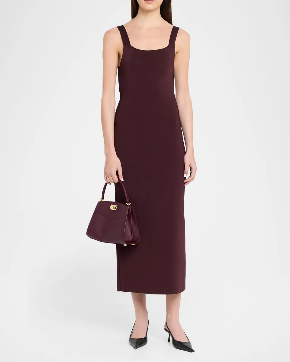 Ferragamo Studio Box Hammered Leather Top-Handle Bag | Thumbnail 5