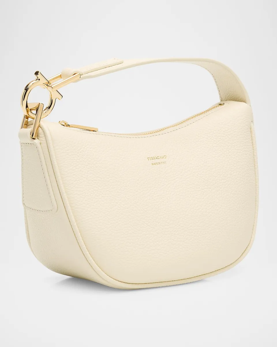 Ferragamo Smile Grain Leather Gancini Top-Handle Bag | Thumbnail 3 Ferragamo Smile Grain Leather Gancini Top-Handle Bag | Thumbnail 3