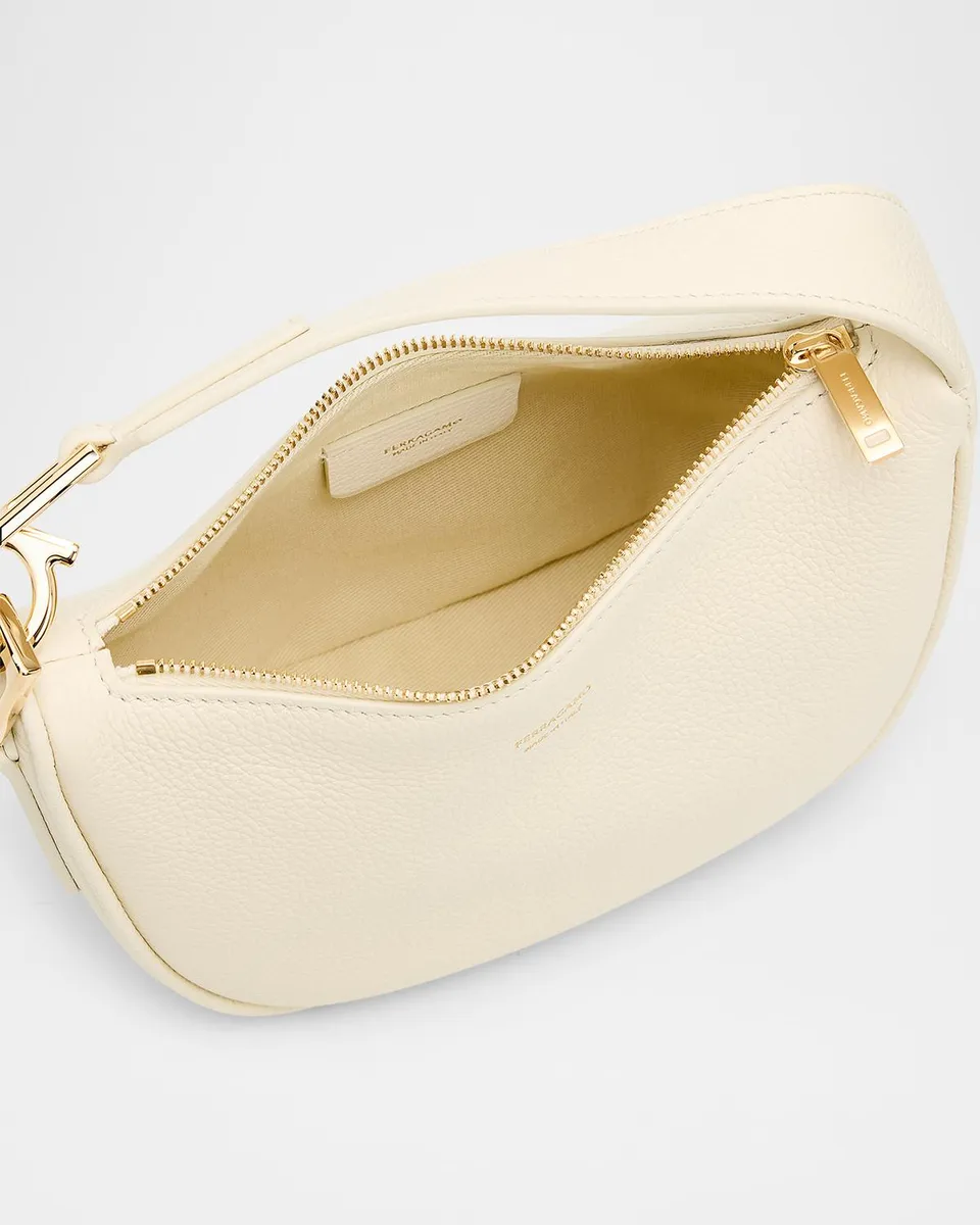 Ferragamo Smile Grain Leather Gancini Top-Handle Bag | Thumbnail 4 Ferragamo Smile Grain Leather Gancini Top-Handle Bag | Thumbnail 4