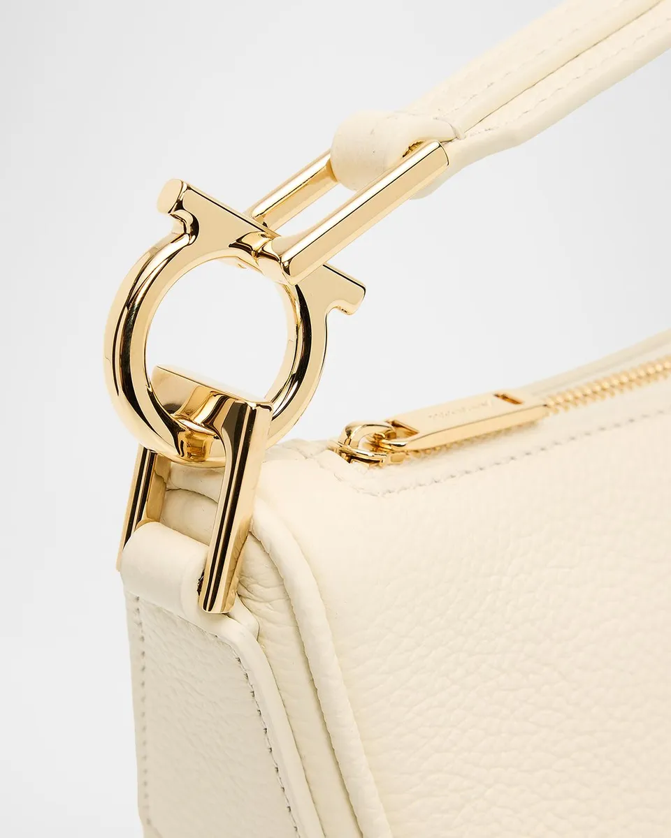 Ferragamo Smile Grain Leather Gancini Top-Handle Bag | Thumbnail 6 Ferragamo Smile Grain Leather Gancini Top-Handle Bag | Thumbnail 6