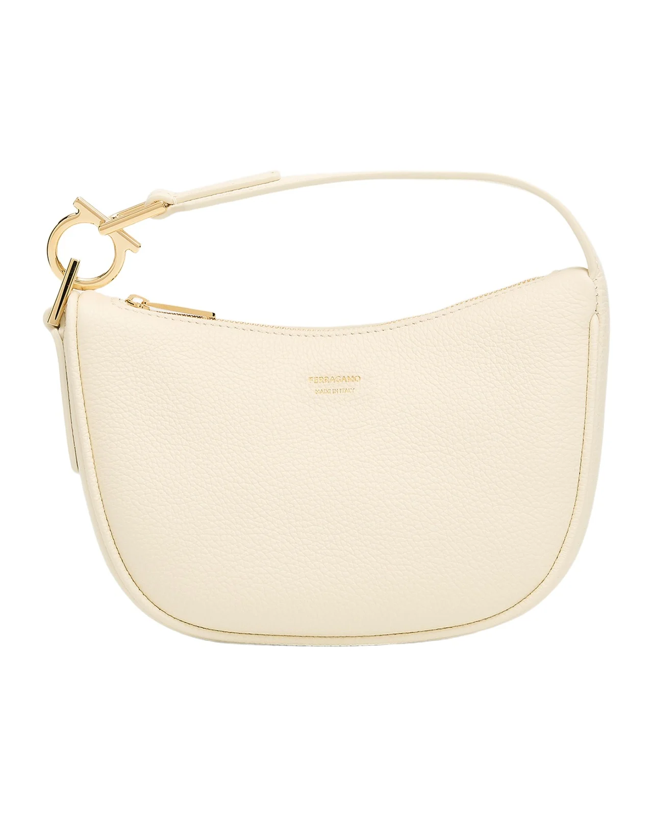 Ferragamo Smile Grain Leather Gancini Top-Handle Bag