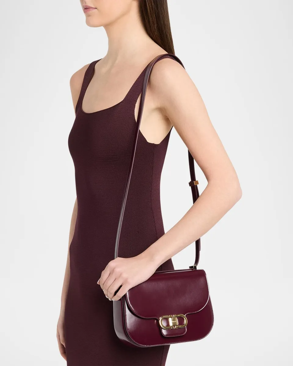 Ferragamo Double Gancini Leather Crossbody Bag | Thumbnail 2 Ferragamo Double Gancini Leather Crossbody Bag | Thumbnail 2