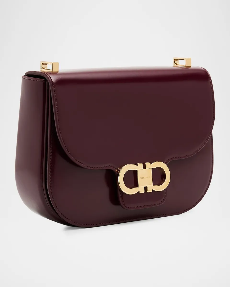 Ferragamo Double Gancini Leather Crossbody Bag | Thumbnail 3 Ferragamo Double Gancini Leather Crossbody Bag | Thumbnail 3