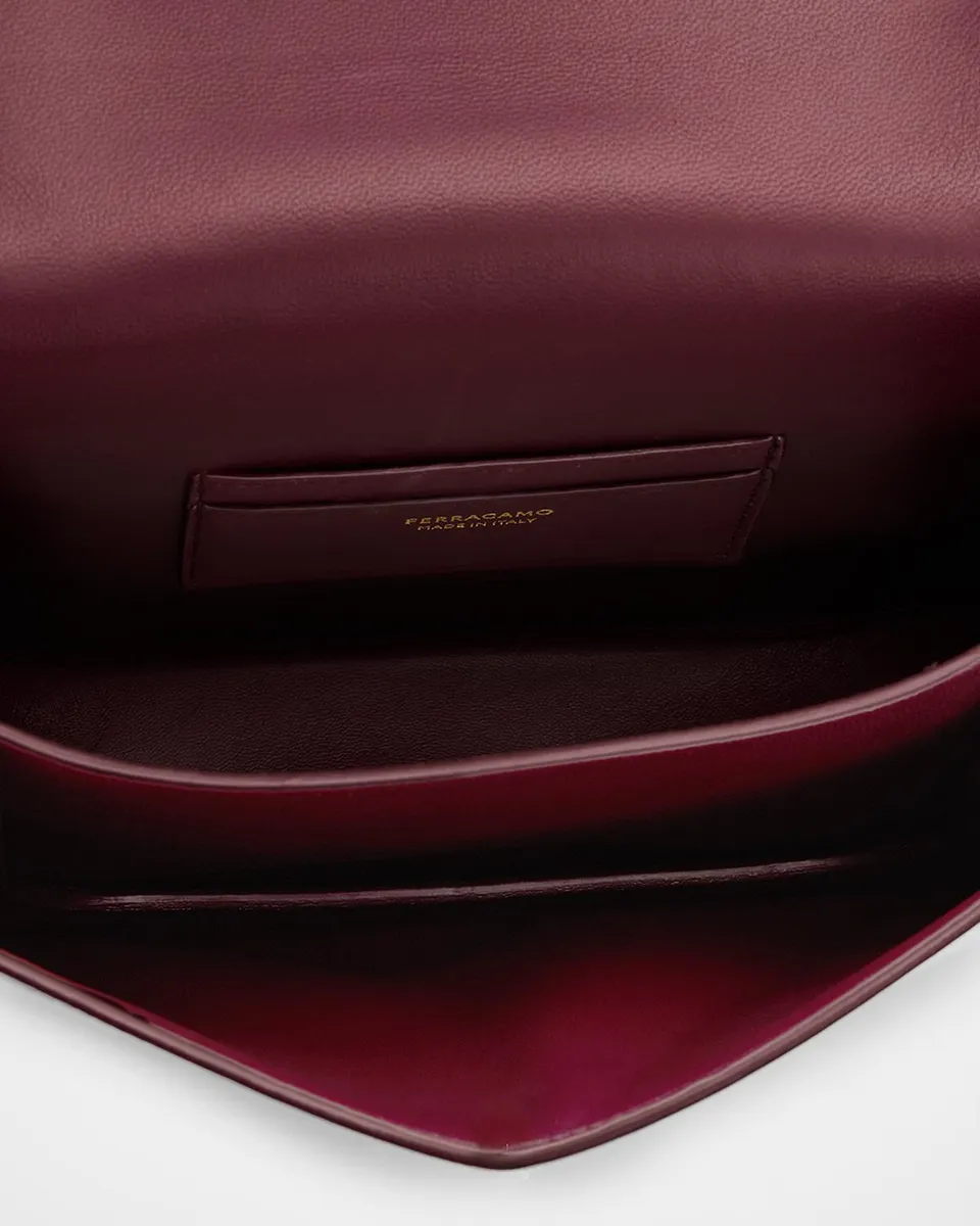 Ferragamo Double Gancini Leather Crossbody Bag | Thumbnail 4 Ferragamo Double Gancini Leather Crossbody Bag | Thumbnail 4