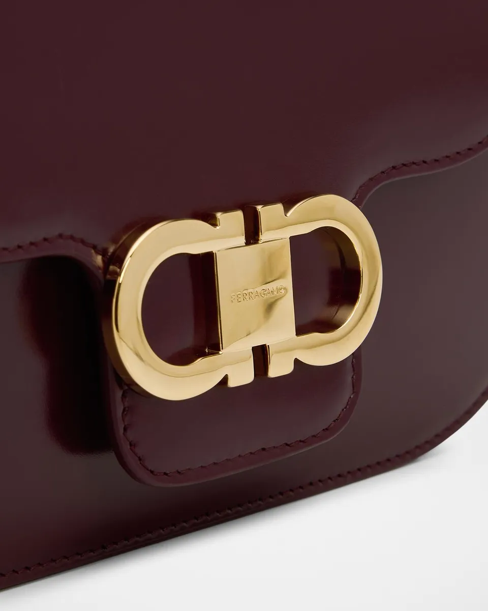 Ferragamo Double Gancini Leather Crossbody Bag | Thumbnail 7 Ferragamo Double Gancini Leather Crossbody Bag | Thumbnail 7