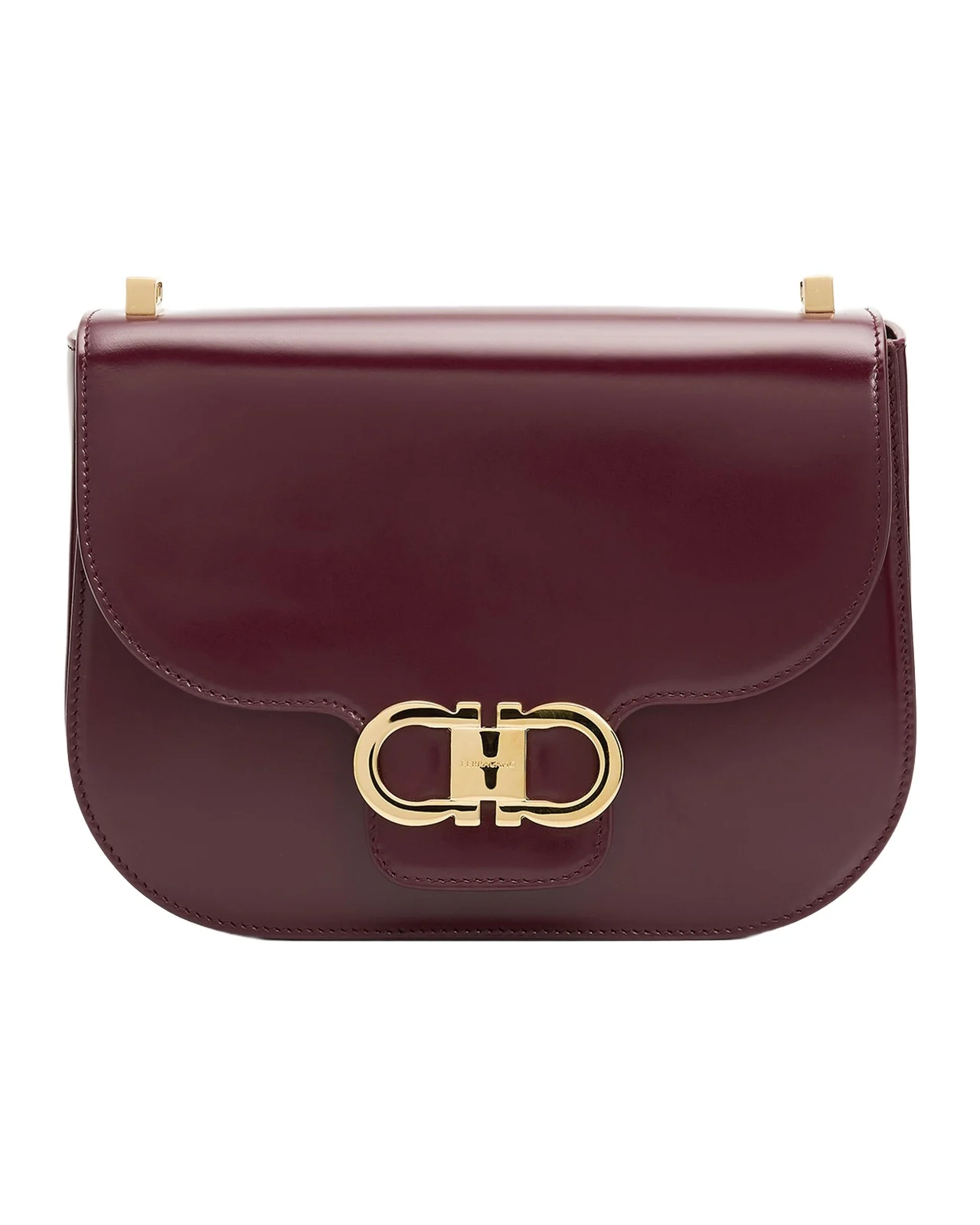 Ferragamo Double Gancini Leather Crossbody Bag
