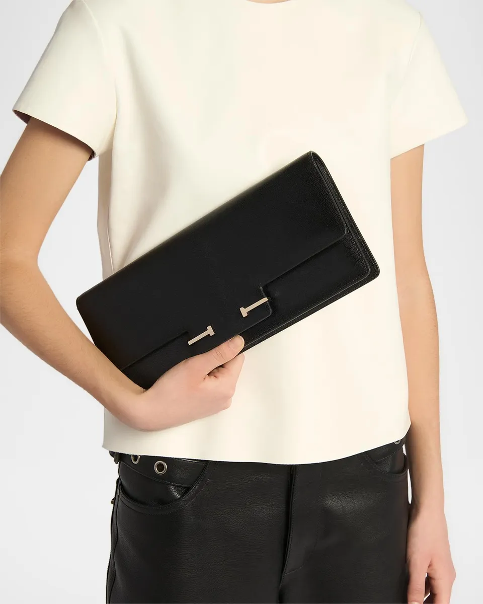 Tom Ford East-West Supple Grain Leather Shoulder Bag | Thumbnail 2