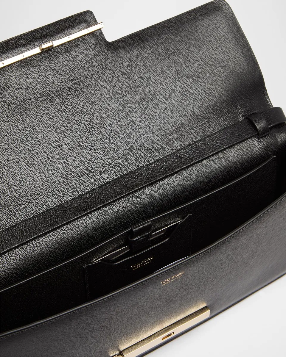 Tom Ford East-West Supple Grain Leather Shoulder Bag | Thumbnail 4