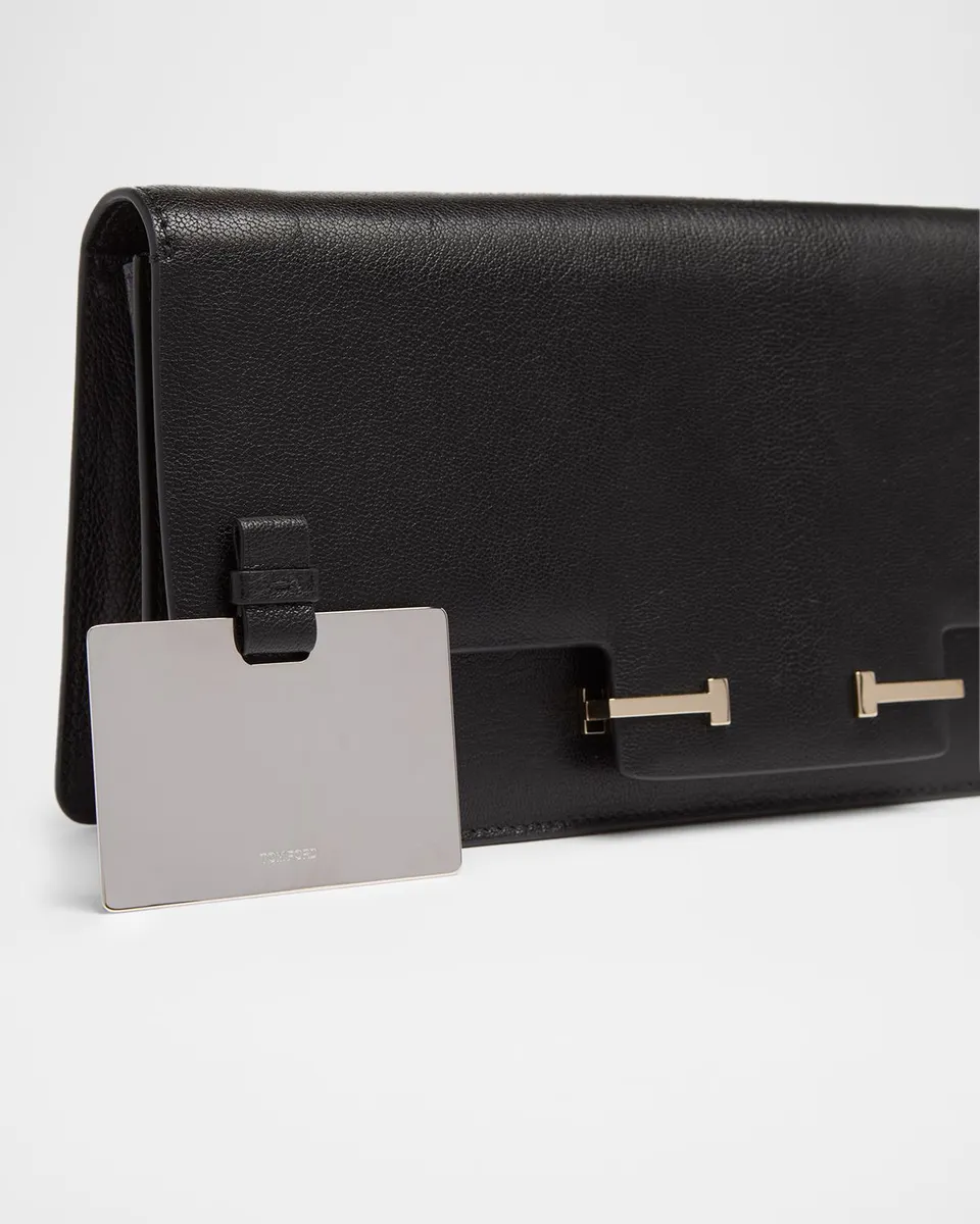 Tom Ford East-West Supple Grain Leather Shoulder Bag | Thumbnail 6