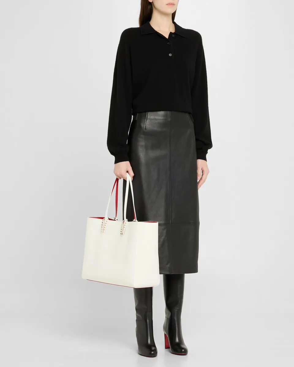 Christian Louboutin Cabata Soft Large Tote Bag in Grained Leather | Thumbnail 5