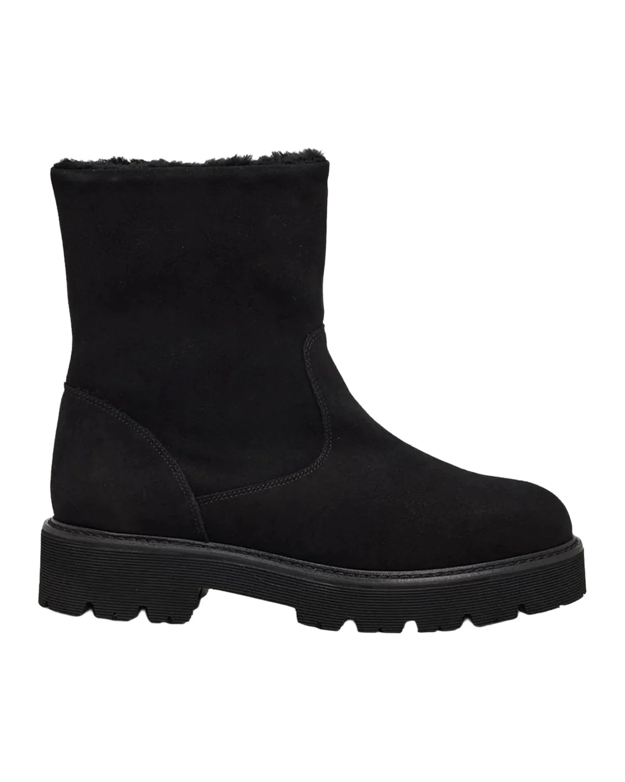 40mm Eloise Shearling-Lined Suede Ankle Boots