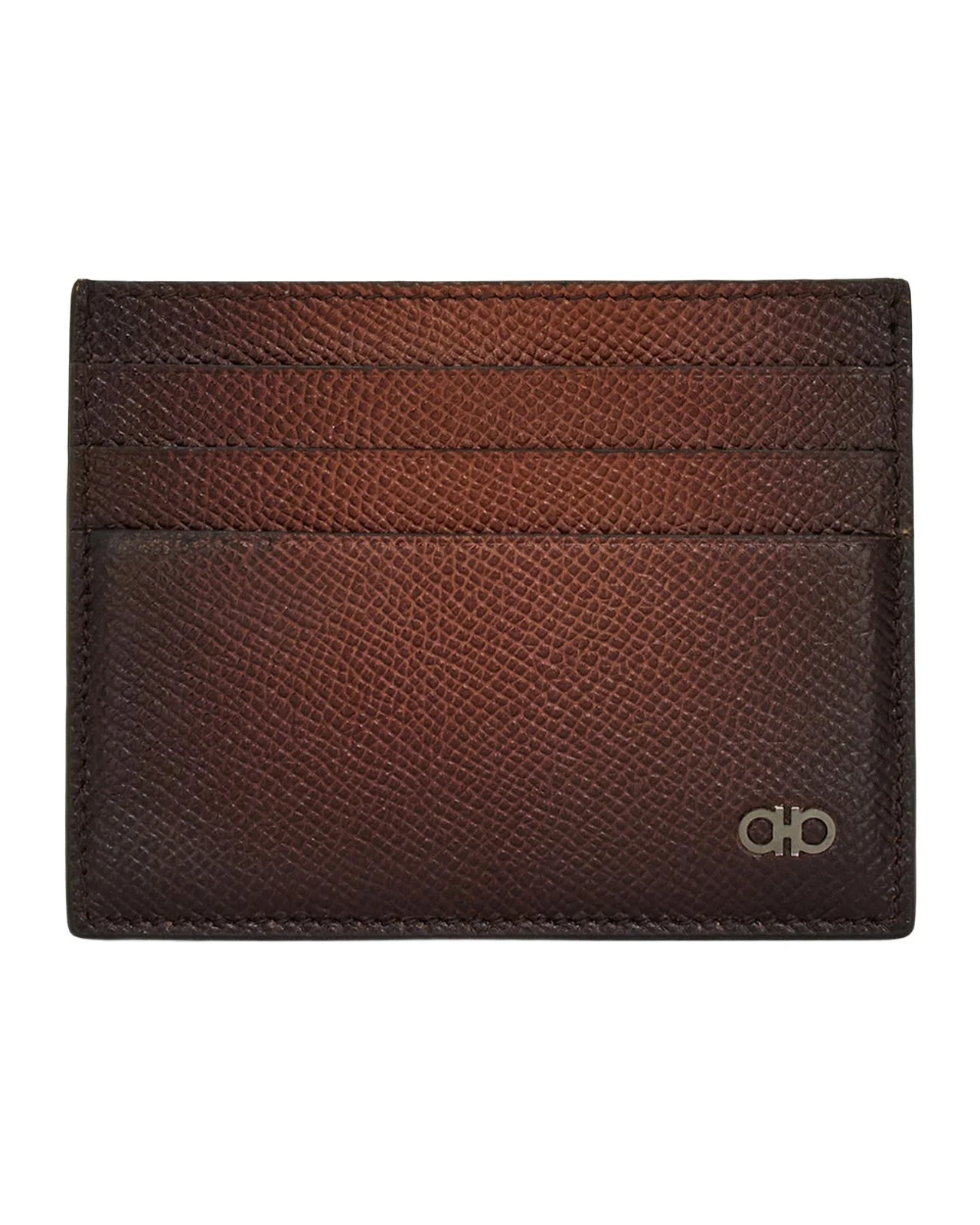 Men's Micro Gancini Grain Leather Card Holder