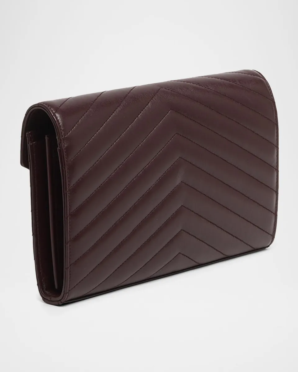 Saint Laurent Cassandre YSL Monogram Large Wallet on Chain in Smooth Leather | Thumbnail 3