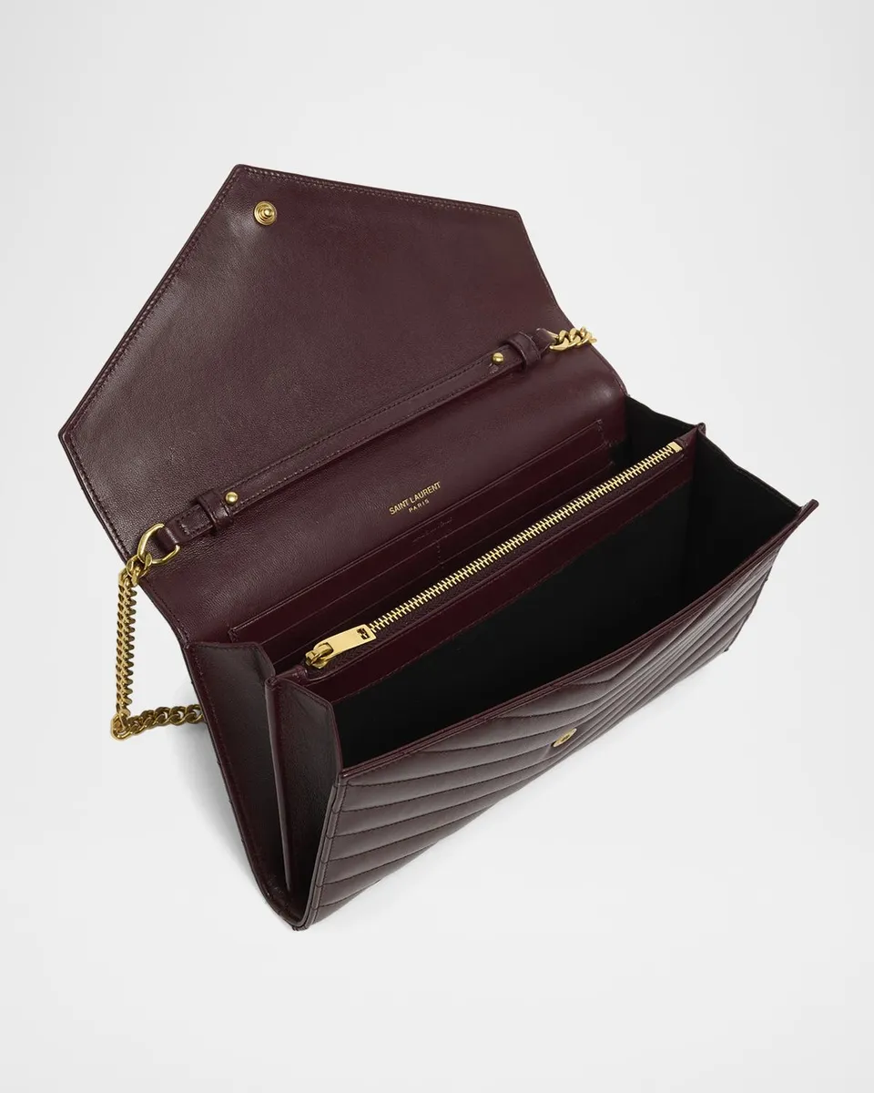 Saint Laurent Cassandre YSL Monogram Large Wallet on Chain in Smooth Leather | Thumbnail 4