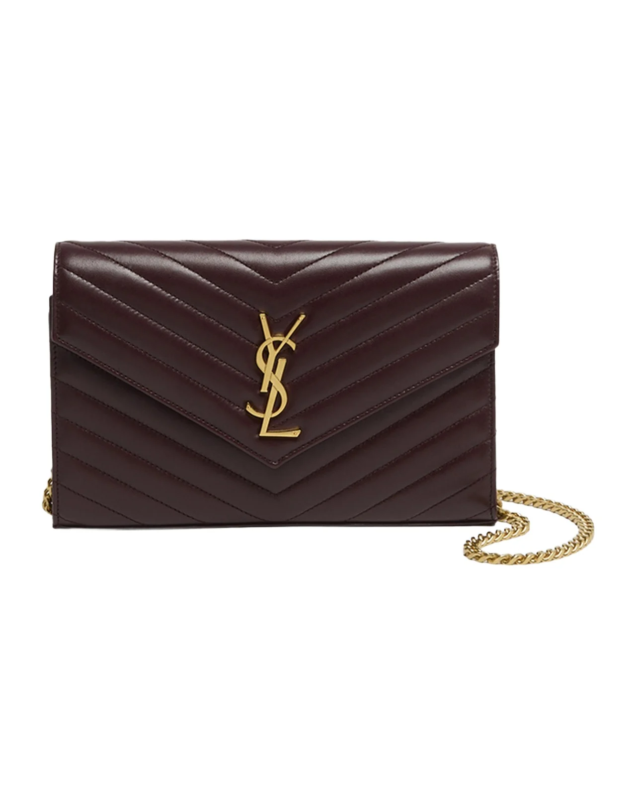 Cassandre YSL Monogram Large Wallet on Chain in Smooth Leather Cassandre YSL Monogram Large Wallet on Chain in Smooth Leather
