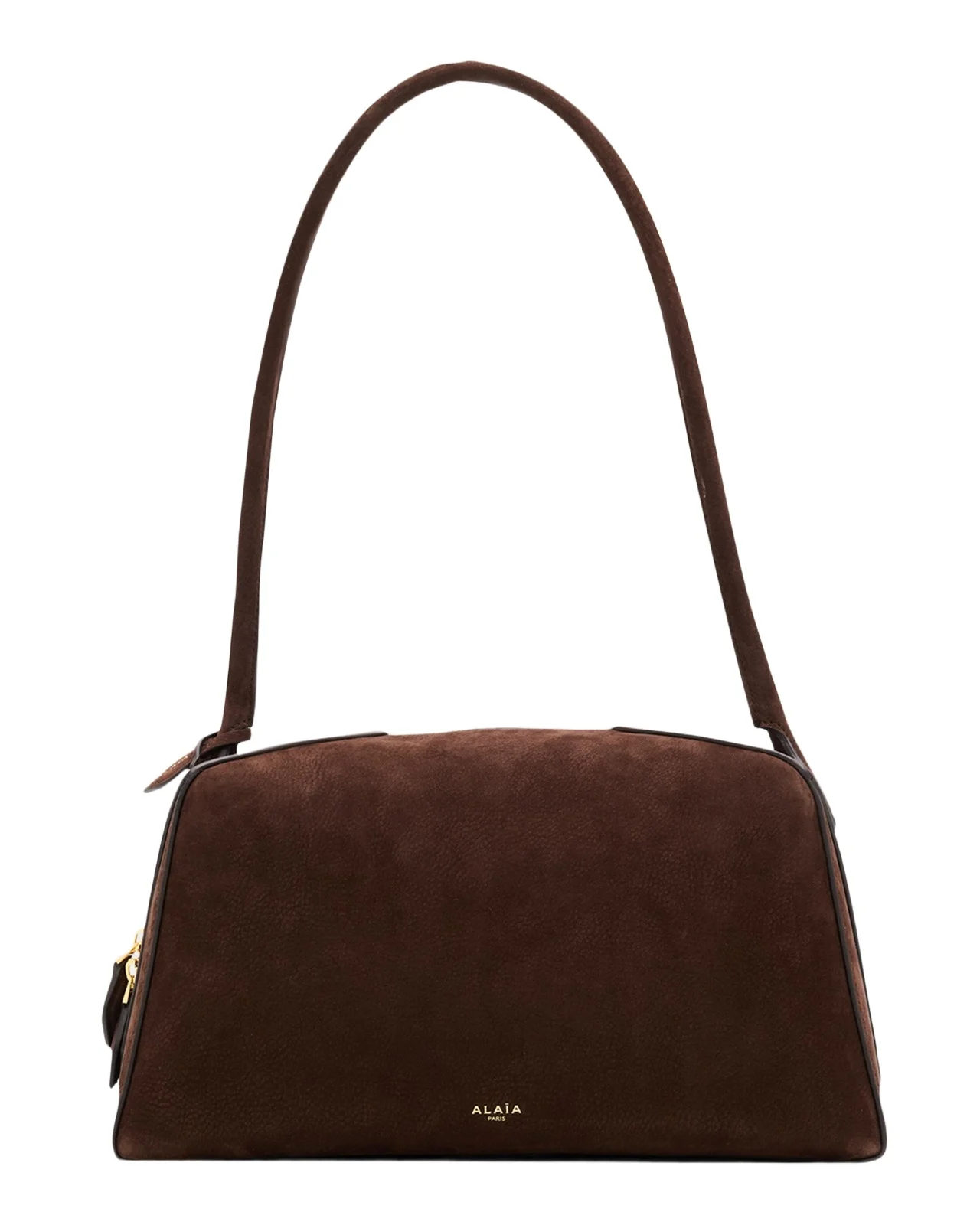 Alaïa Le Bouledogue Bowling Shoulder Bag in Nubuck Leather