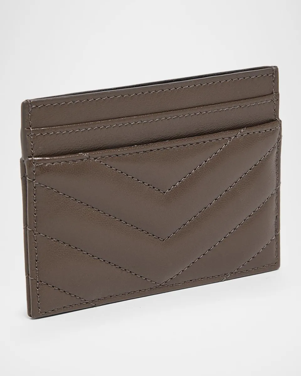 Saint Laurent Cassandre YSL Monogram Card Case in Quilted Smooth Leather | Thumbnail 3 Saint Laurent Cassandre YSL Monogram Card Case in Quilted Smooth Leather | Thumbnail 3