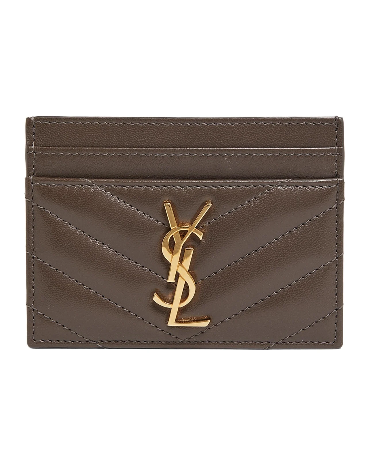 Cassandre YSL Monogram Card Case in Quilted Smooth Leather Cassandre YSL Monogram Card Case in Quilted Smooth Leather