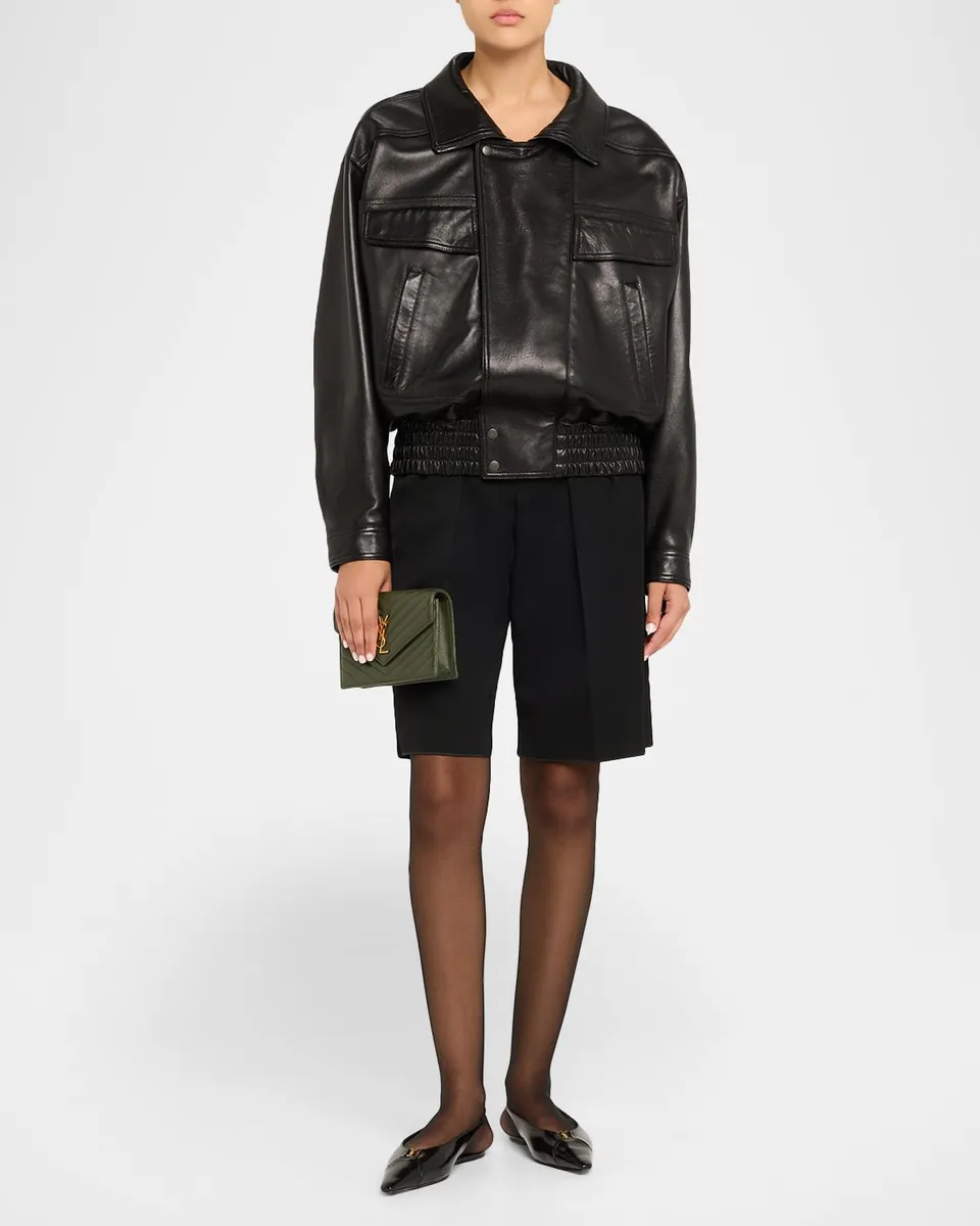 Saint Laurent Small YSL Wallet on Chain in Grain Leather | Thumbnail 6 Saint Laurent Small YSL Wallet on Chain in Grain Leather | Thumbnail 6