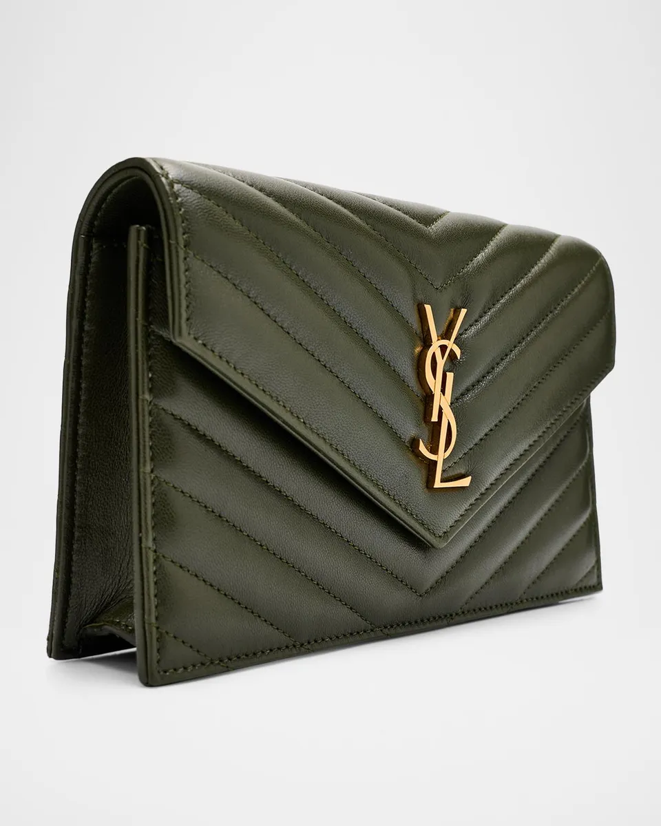 Saint Laurent Small YSL Wallet on Chain in Grain Leather | Thumbnail 7 Saint Laurent Small YSL Wallet on Chain in Grain Leather | Thumbnail 7