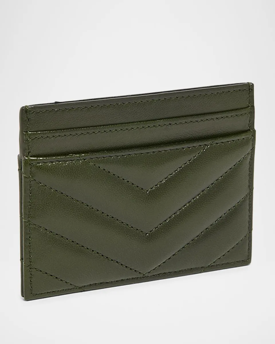 Saint Laurent Cassandre YSL Monogram Card Case in Quilted Smooth Leather | Thumbnail 3 Saint Laurent Cassandre YSL Monogram Card Case in Quilted Smooth Leather | Thumbnail 3