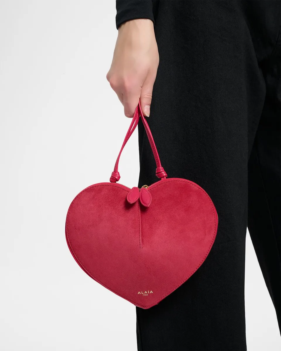 Alaïa Le Coeur Crossbody Bag in Suede | Thumbnail 2 Alaïa Le Coeur Crossbody Bag in Suede | Thumbnail 2