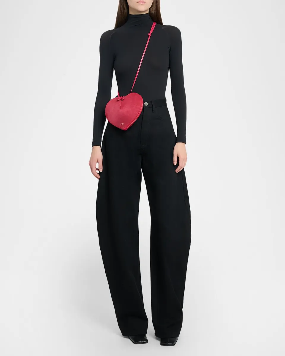 Alaïa Le Coeur Crossbody Bag in Suede | Thumbnail 5 Alaïa Le Coeur Crossbody Bag in Suede | Thumbnail 5