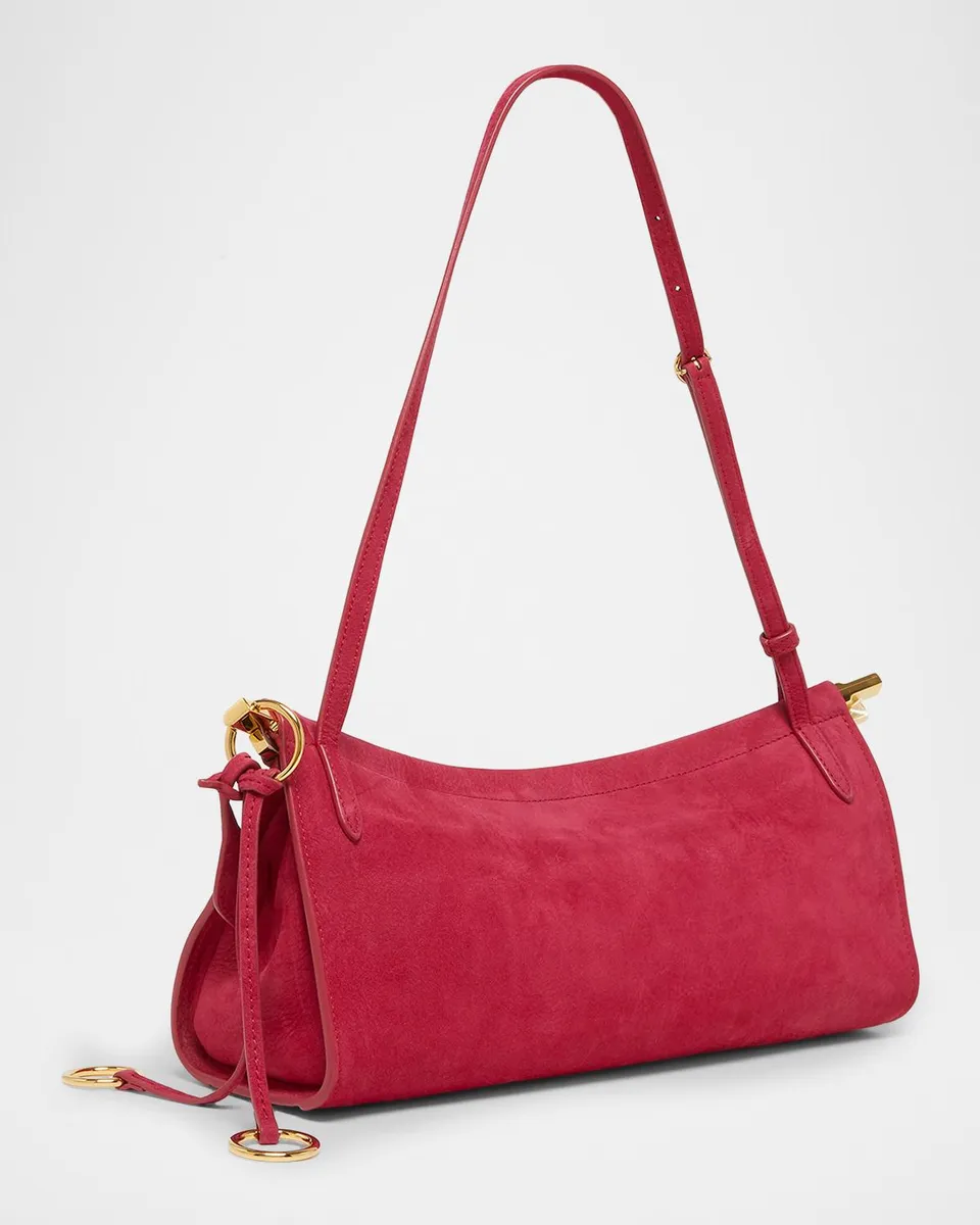 Alaïa Le Click Medium Shoulder Bag in Suede | Thumbnail 3