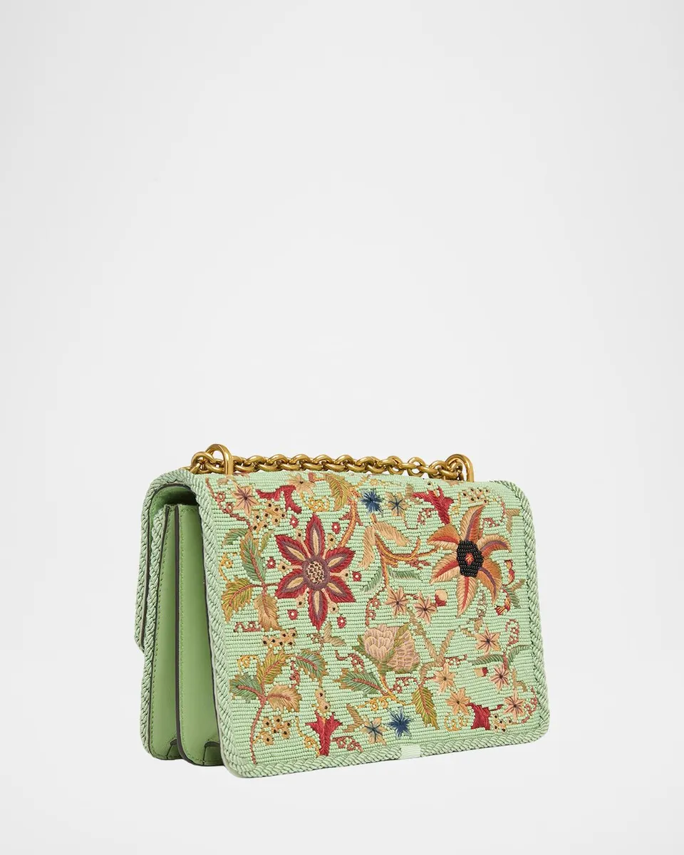 Valentino Garavani Beaded Floral-Embroidered Shoulder Strap | Thumbnail 3 Valentino Garavani Beaded Floral-Embroidered Shoulder Strap | Thumbnail 3