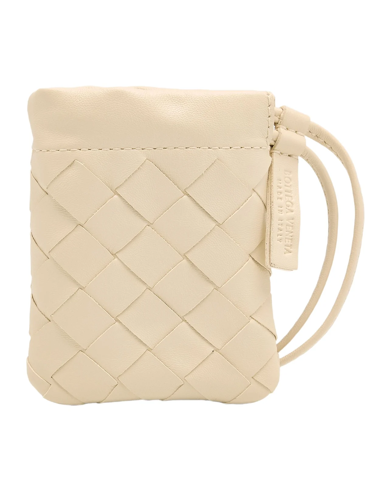 Bottega Veneta Micro Dustbag Intrecciato Leather Drawstring Pouch