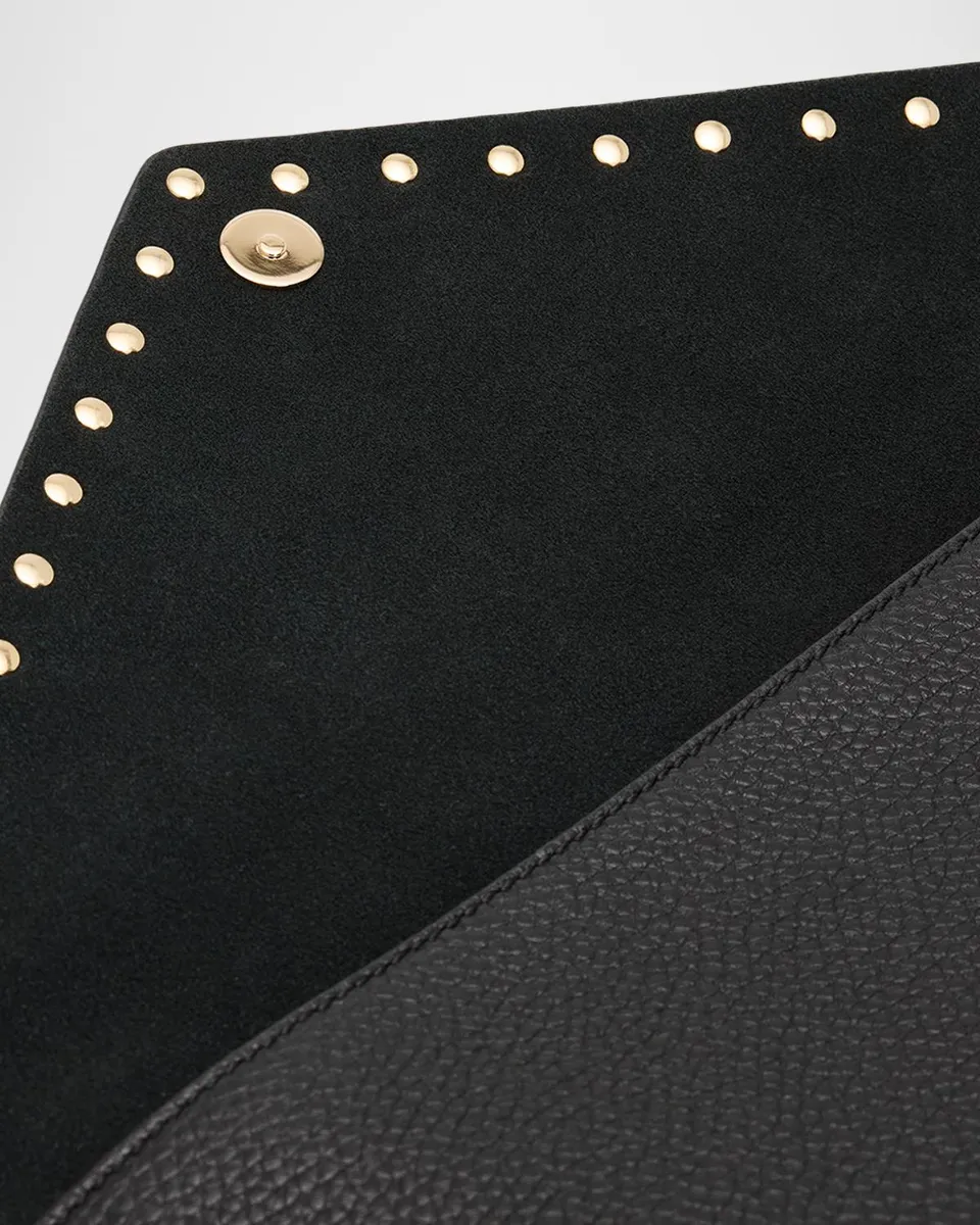 Valentino Garavani Large Rockstud Leather Flat Pouch Bag | Thumbnail 6