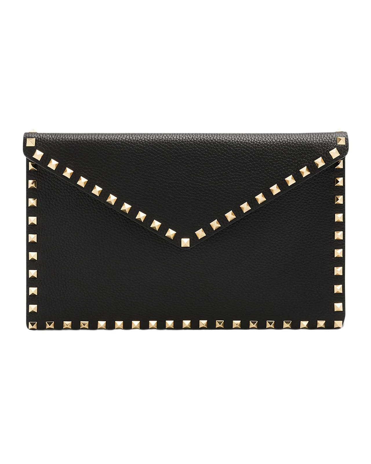 Valentino Garavani Large Rockstud Leather Flat Pouch Bag