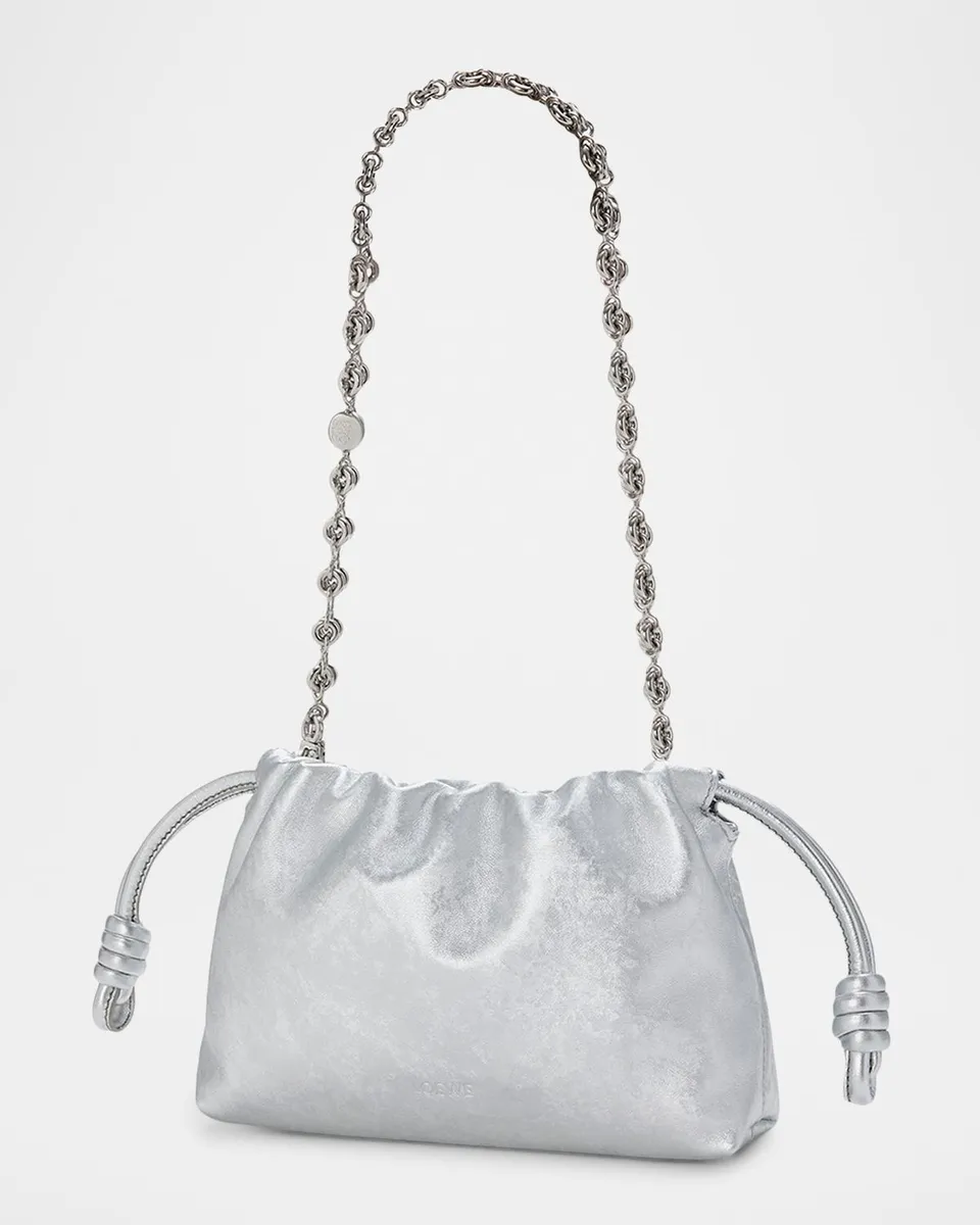 Loewe Flamenco Clutch Bag in Moire-Print Leather | Thumbnail 3