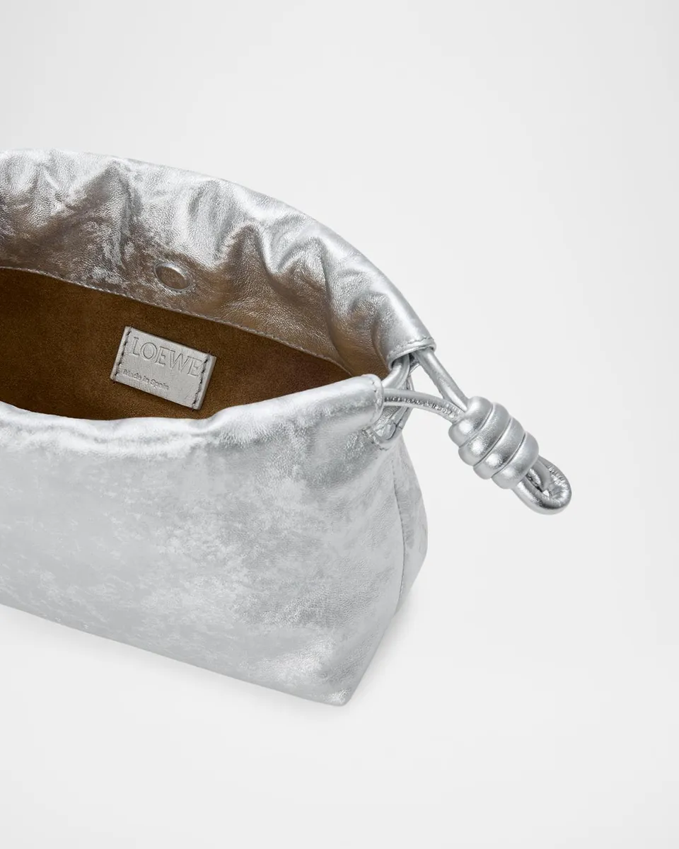 Loewe Flamenco Clutch Bag in Moire-Print Leather | Thumbnail 4
