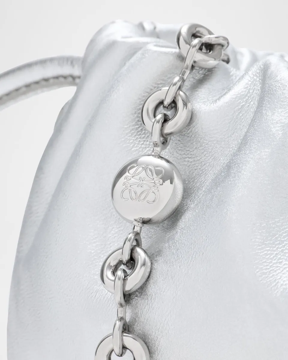 Loewe Flamenco Clutch Bag in Moire-Print Leather | Thumbnail 6