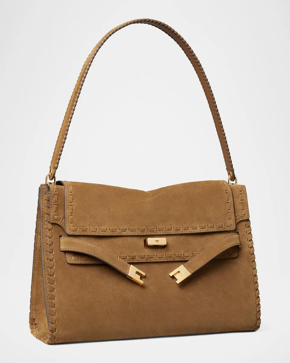 Tory Burch Lee Radziwill Large Suede Shoulder Bag | Thumbnail 6 Tory Burch Lee Radziwill Large Suede Shoulder Bag | Thumbnail 6