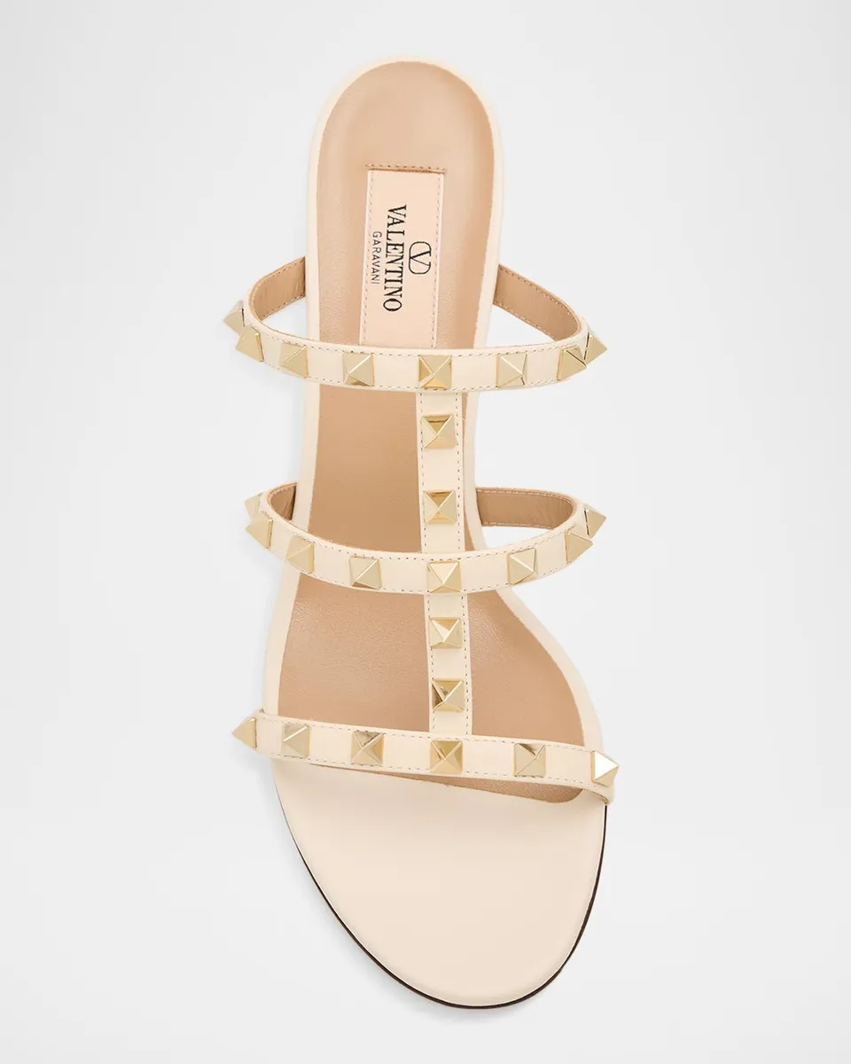 Valentino Garavani 60mm Rockstud Caged Block-Heel Slide Sandals | Thumbnail 6