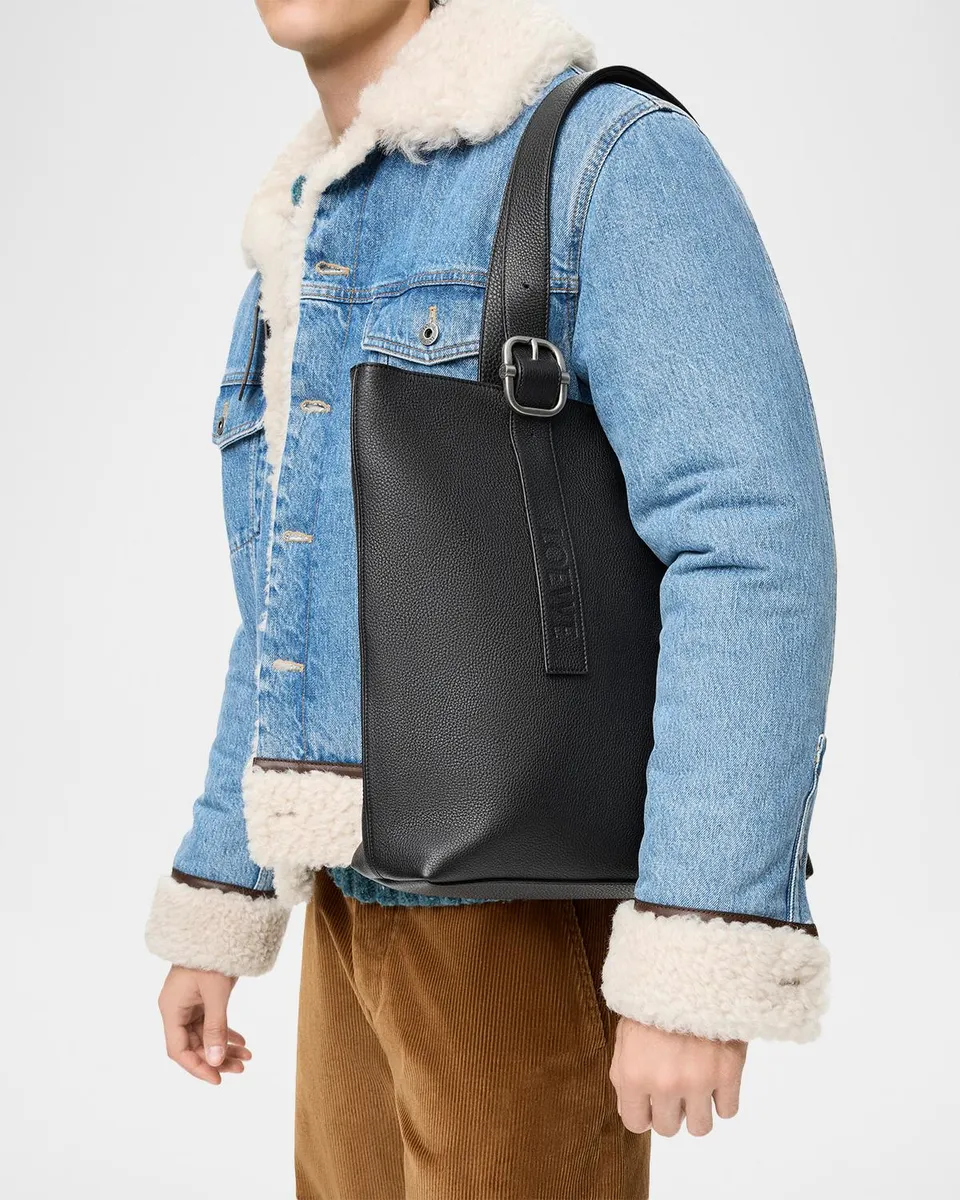 Loewe Men's Loop Zipped Leather Tote Bag | Thumbnail 5
