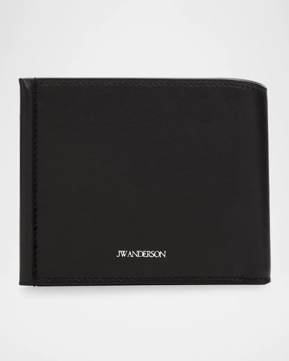 JW Anderson Men's Loafers Box-Stitched Leather Bifold Wallet | Thumbnail 4 JW Anderson Men's Loafers Box-Stitched Leather Bifold Wallet | Thumbnail 4
