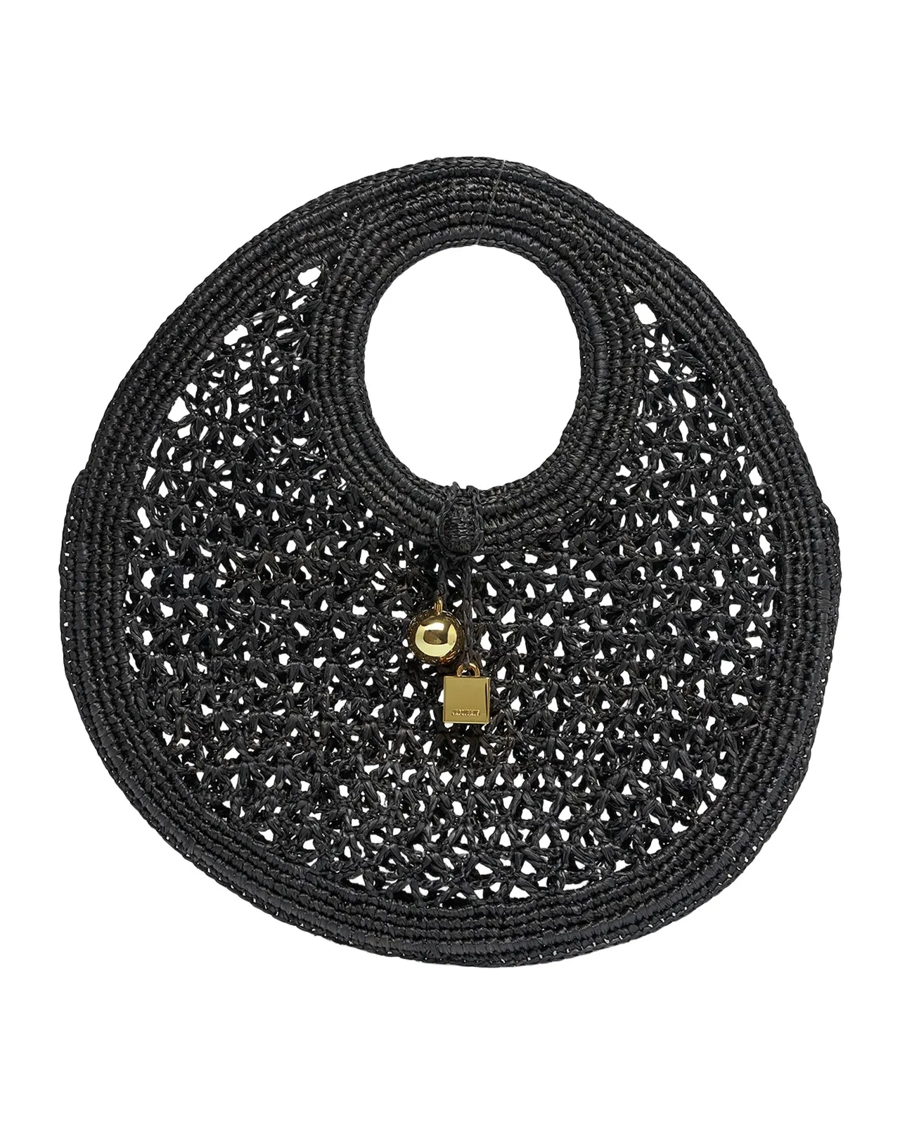 Le Petite Crochet Raffia Top-Handle Bag