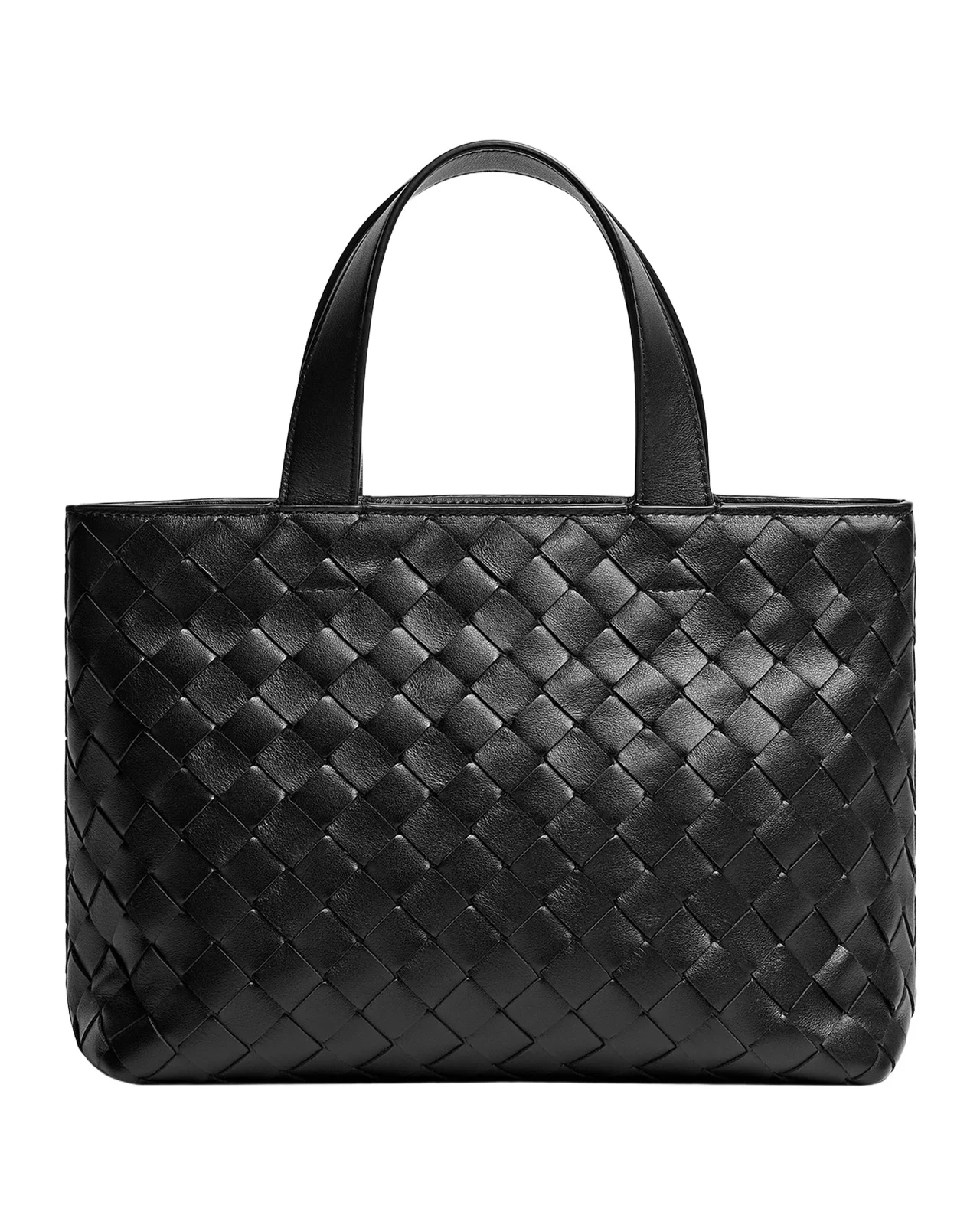 Bottega Veneta Men's Mini Intrecciato Leather Zipped Tote Bag