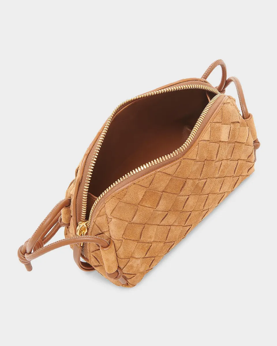 Bottega Veneta Concert Pouch Intrecciato Suede Crossbody Bag | Thumbnail 4