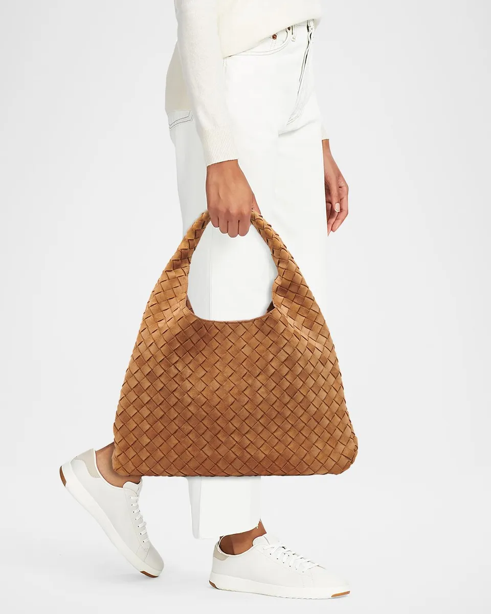 Bottega Veneta Campana Large Suede Shoulder Bag | Thumbnail 2 Bottega Veneta Campana Large Suede Shoulder Bag | Thumbnail 2