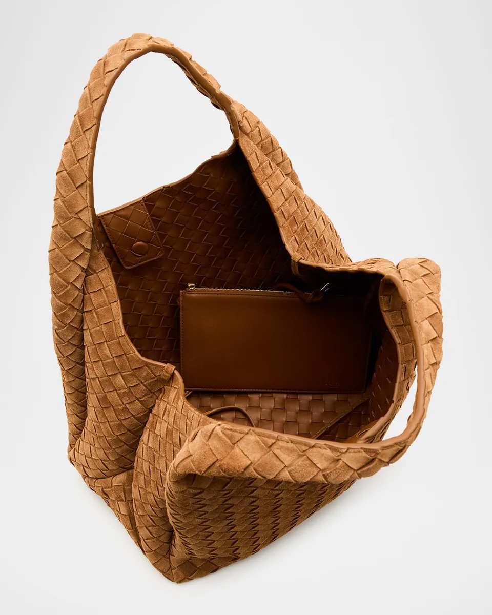 Bottega Veneta Campana Large Suede Shoulder Bag | Thumbnail 4 Bottega Veneta Campana Large Suede Shoulder Bag | Thumbnail 4