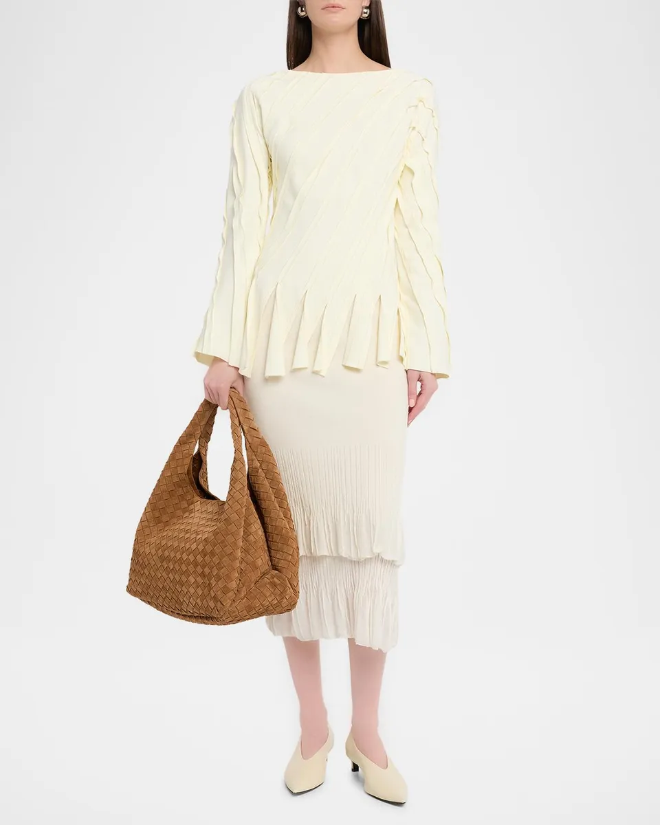Bottega Veneta Campana Large Suede Shoulder Bag | Thumbnail 5 Bottega Veneta Campana Large Suede Shoulder Bag | Thumbnail 5