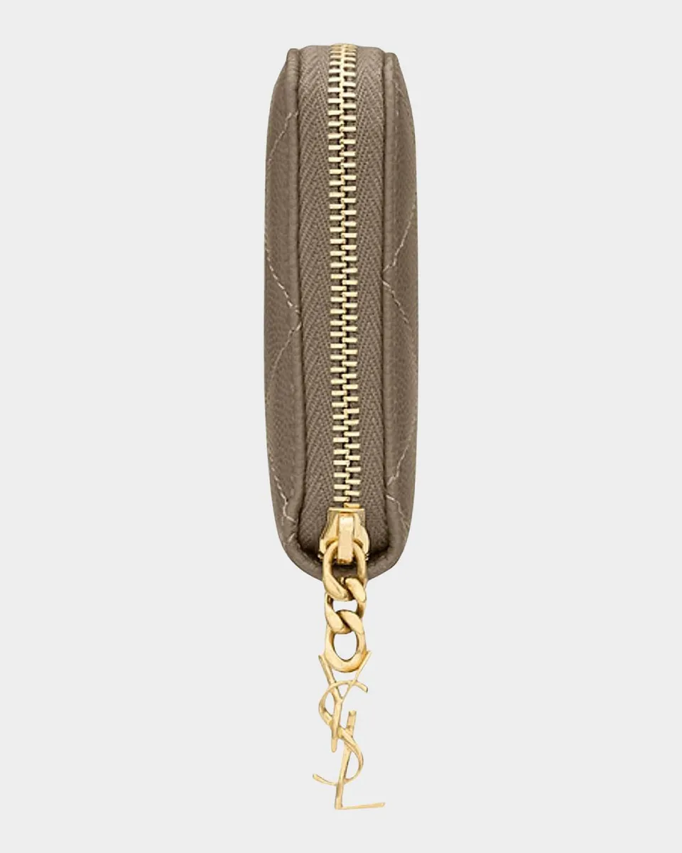 Saint Laurent Cassandre Bijou Leather Zip Wallet | Thumbnail 3 Saint Laurent Cassandre Bijou Leather Zip Wallet | Thumbnail 3