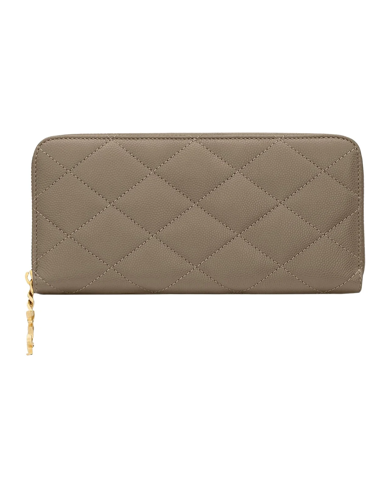 Saint Laurent Cassandre Bijou Leather Zip Wallet