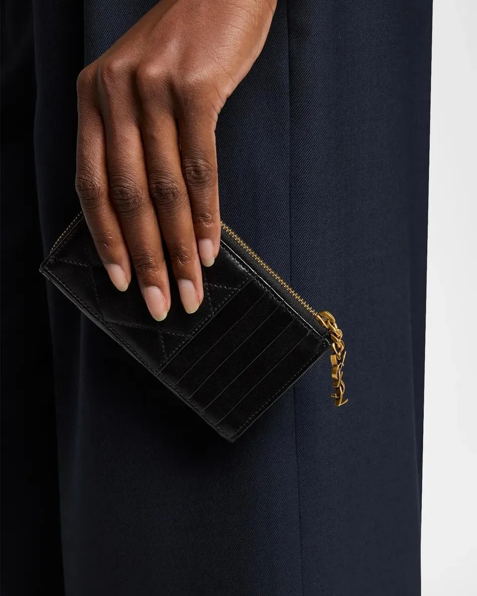 Saint Laurent YSL Quilted Leather Wallet | Thumbnail 2 Saint Laurent YSL Quilted Leather Wallet | Thumbnail 2